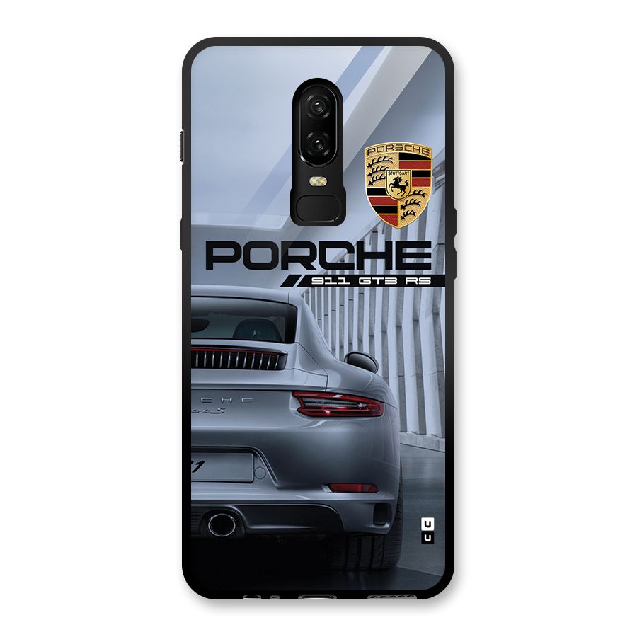Classy Supercar Glass Back Case for OnePlus 6