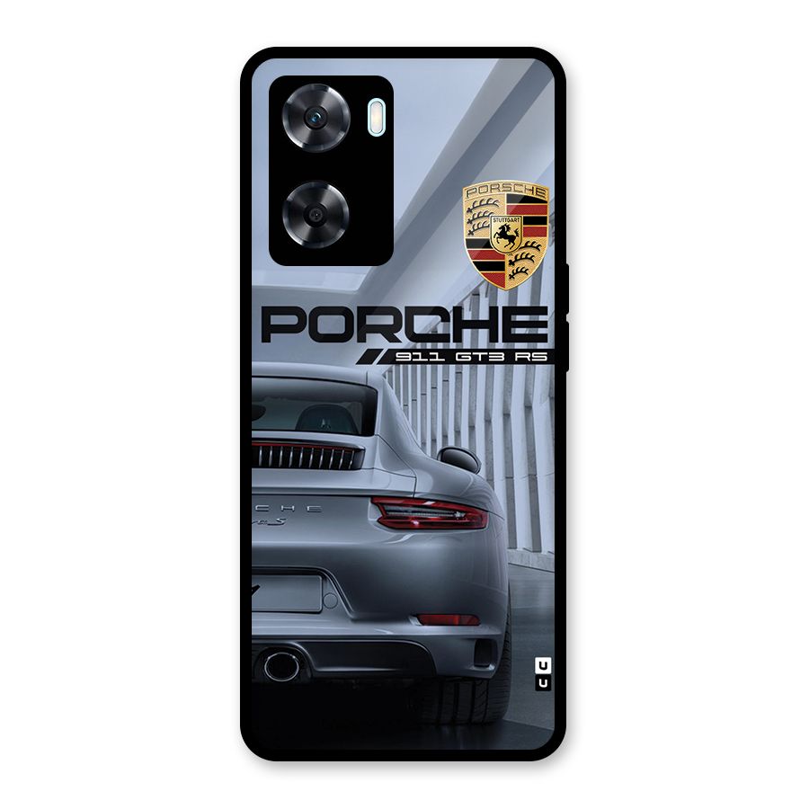 Classy Supercar Glass Back Case for Oppo A77s