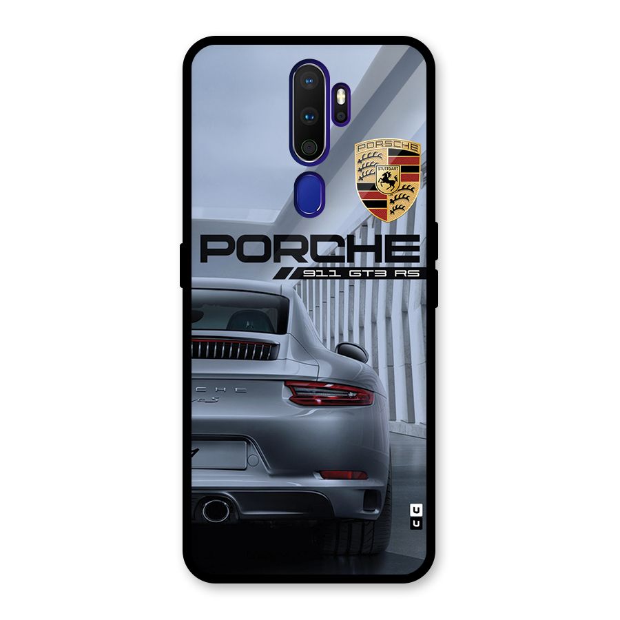 Classy Supercar Glass Back Case for Oppo A9 (2020)
