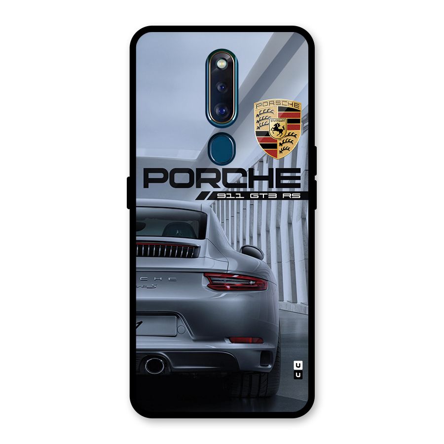 Classy Supercar Glass Back Case for Oppo F11 Pro