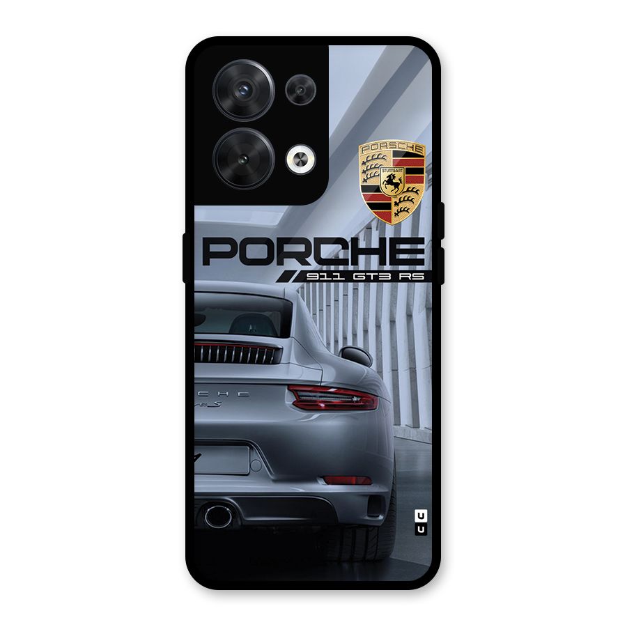 Classy Supercar Glass Back Case for Oppo Reno8 5G
