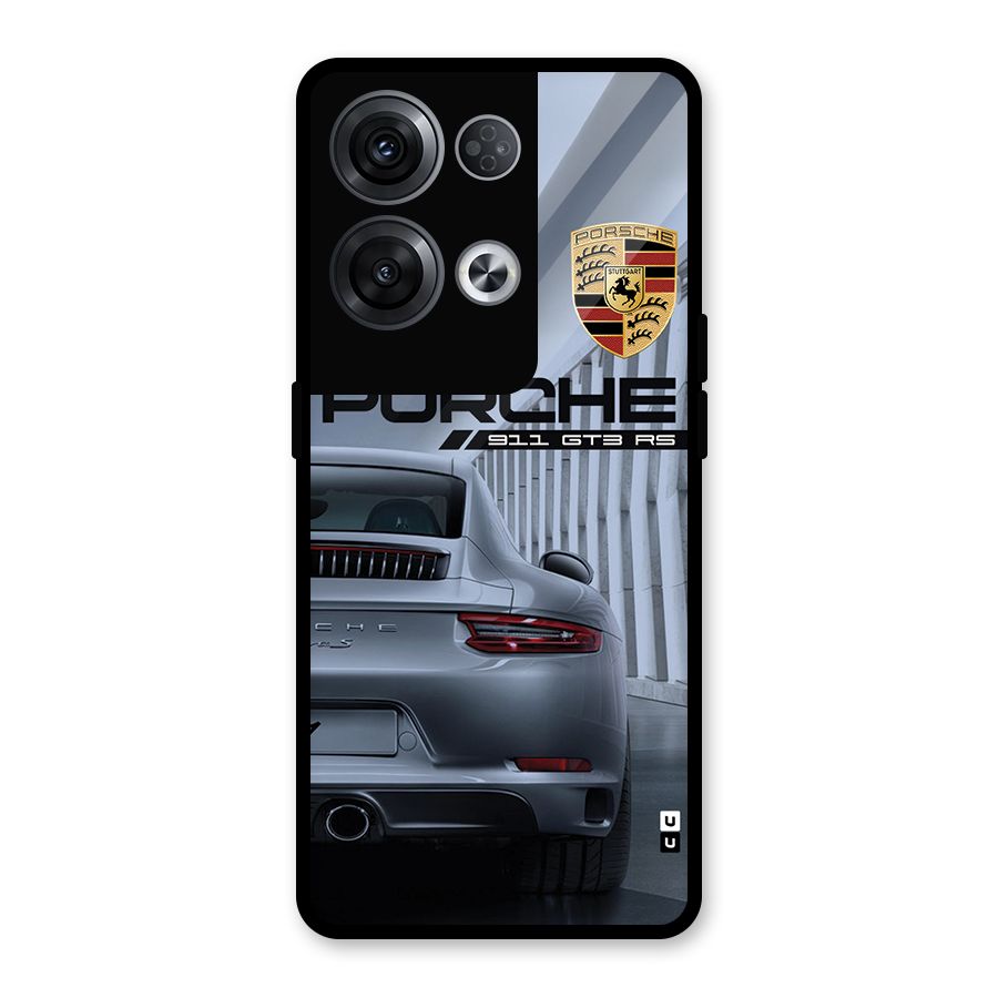 Classy Supercar Glass Back Case for Oppo Reno8 Pro 5G