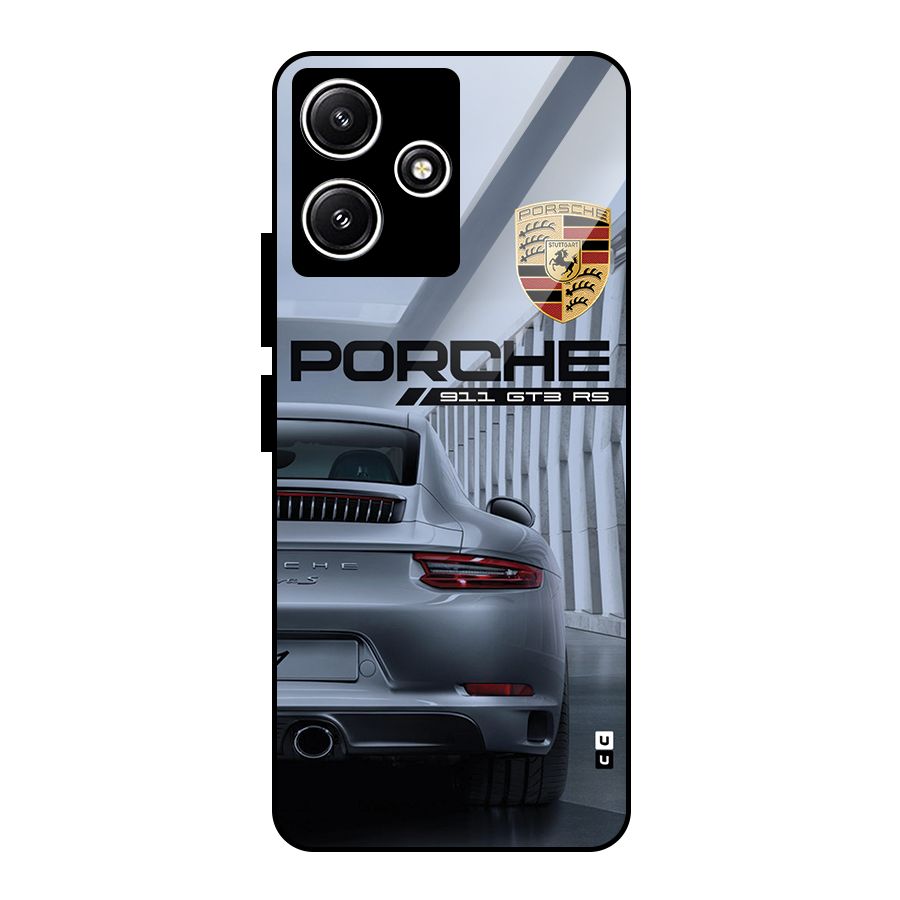 Classy Supercar Glass Back Case for Poco M6 Pro