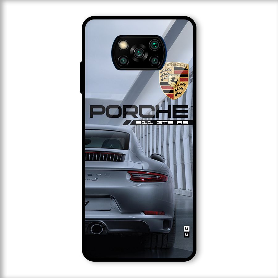 Classy Supercar Glass Back Case for Poco X3