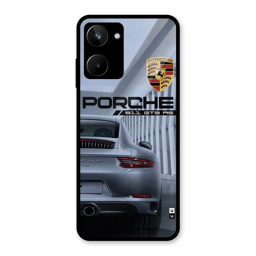 Classy Supercar Glass Back Case for Realme 10