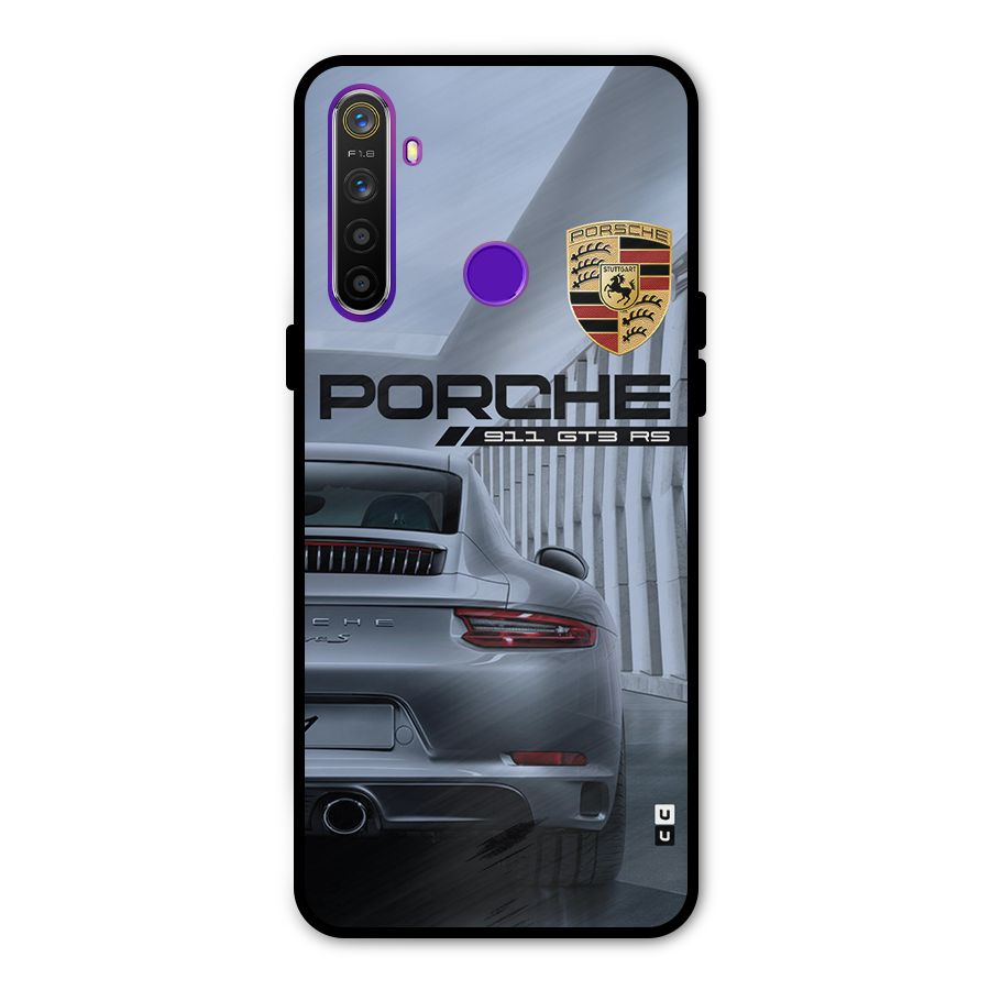 Classy Supercar Glass Back Case for Realme 5s