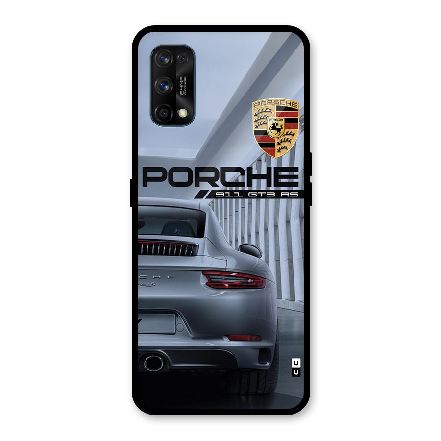 Classy Supercar Glass Back Case for Realme 7 Pro