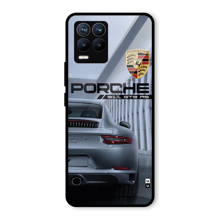 Classy Supercar Glass Back Case for Realme 8