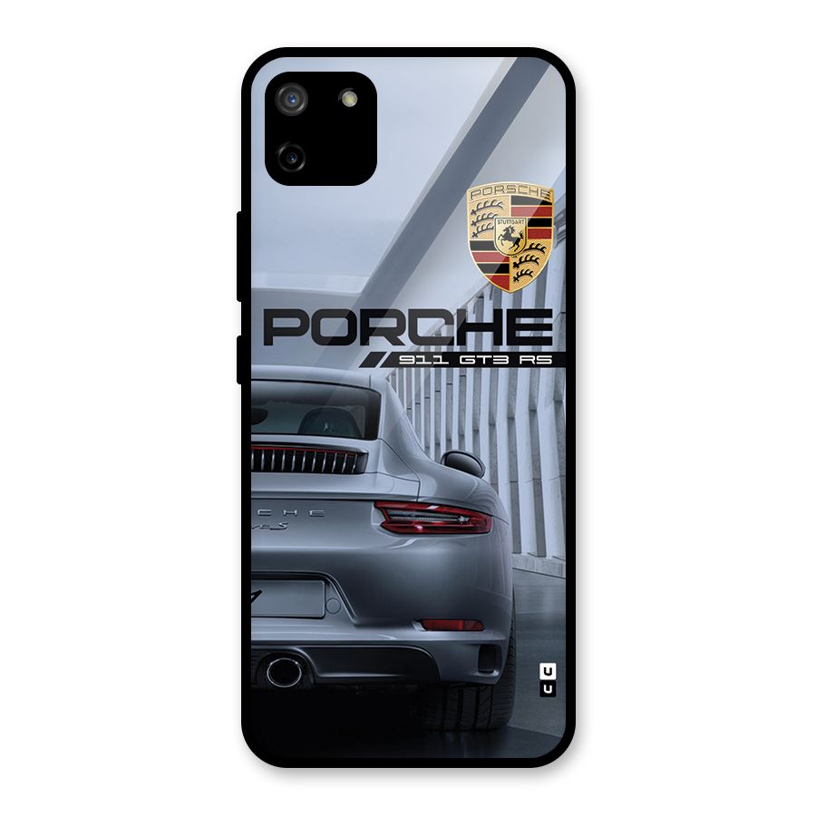 Classy Supercar Glass Back Case for Realme C11