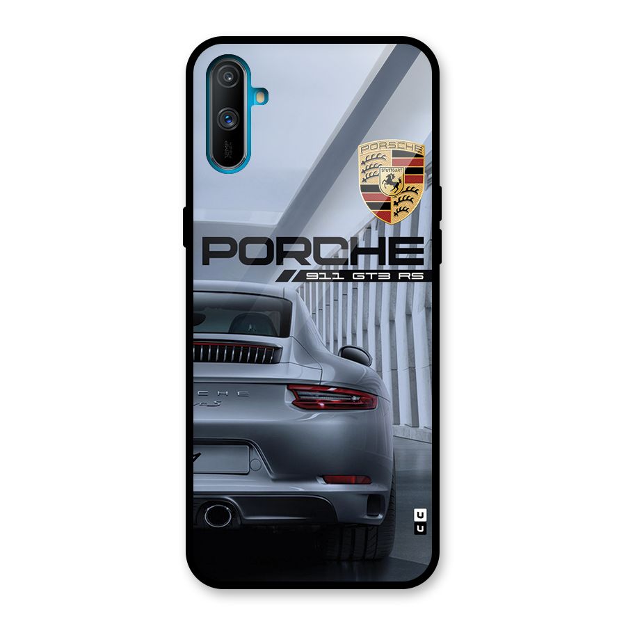 Classy Supercar Glass Back Case for Realme C3
