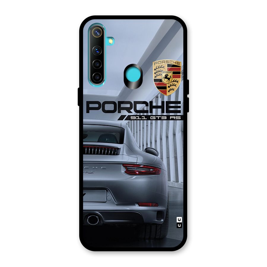 Classy Supercar Glass Back Case for Realme Narzo 10