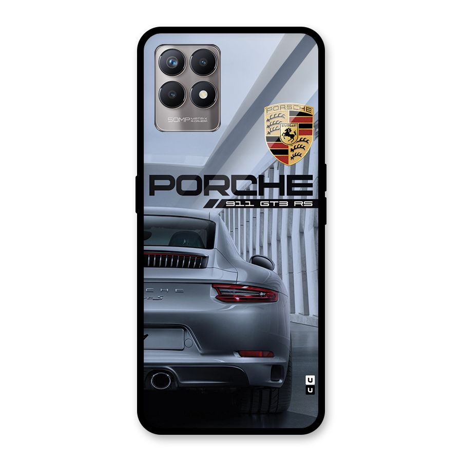 Classy Supercar Glass Back Case for Realme Narzo 50
