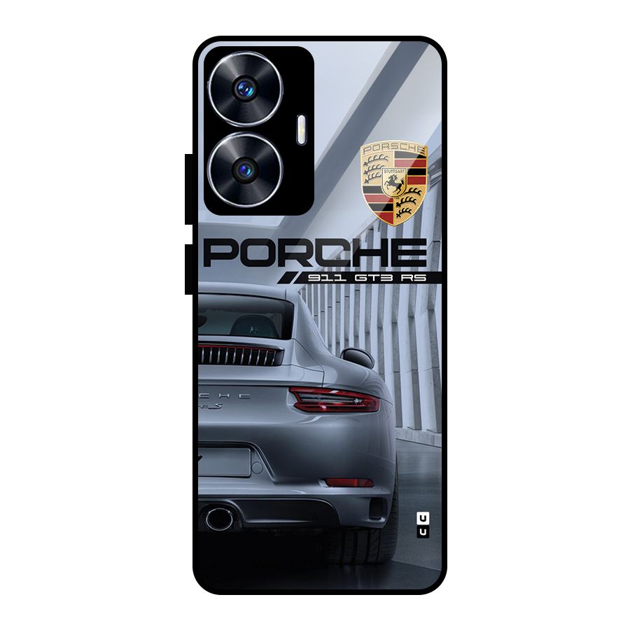 Classy Supercar Glass Back Case for Realme Narzo N55