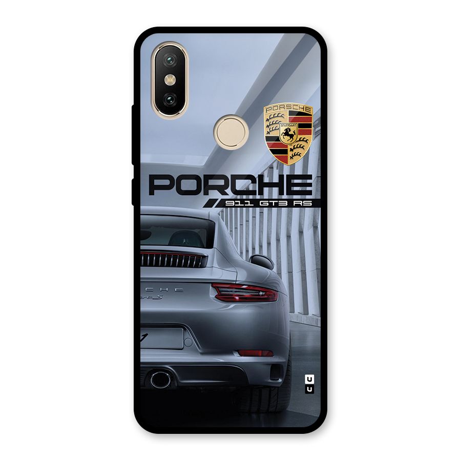 Classy Supercar Glass Back Case for Redmi A2
