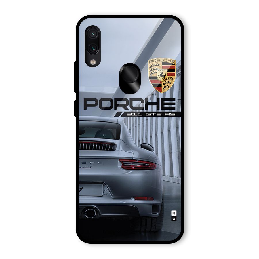 Classy Supercar Glass Back Case for Redmi Note 7S