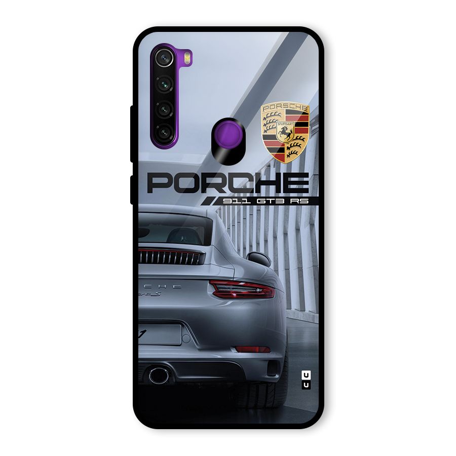 Classy Supercar Glass Back Case for Redmi Note 8