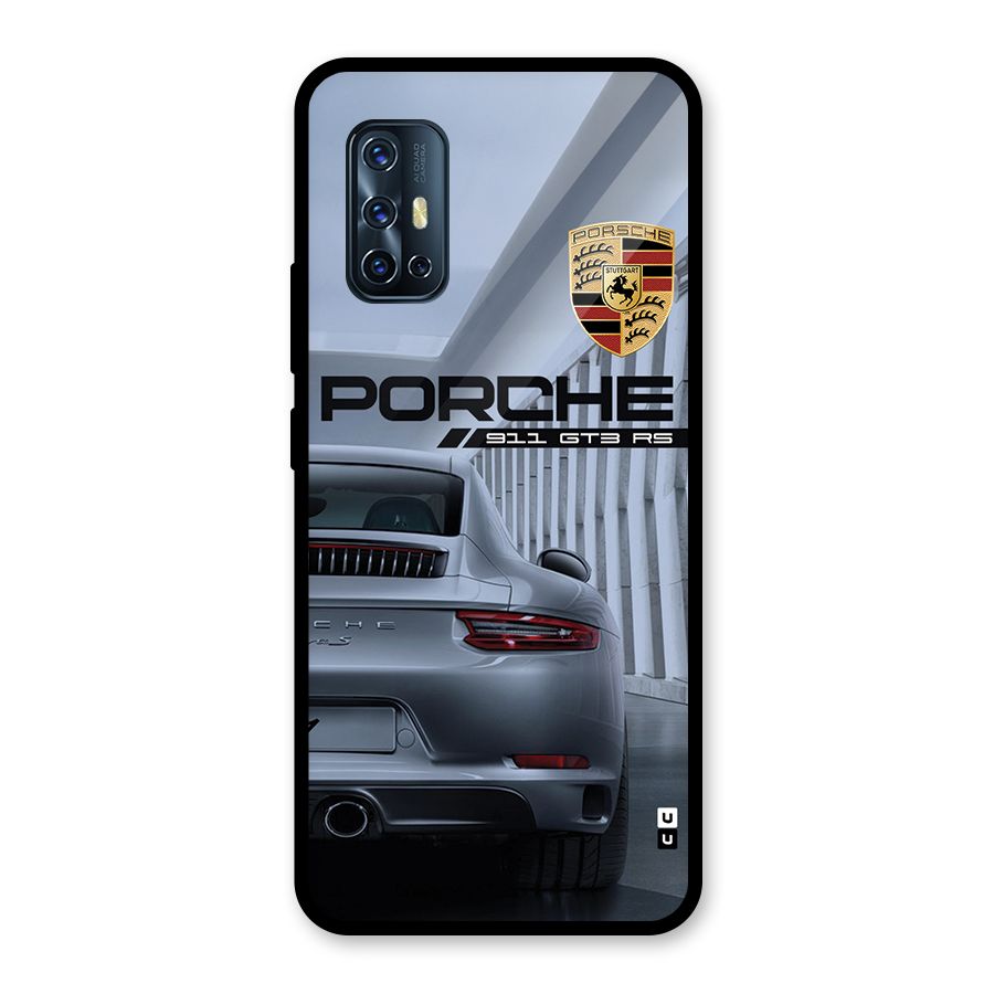 Classy Supercar Glass Back Case for Vivo V17