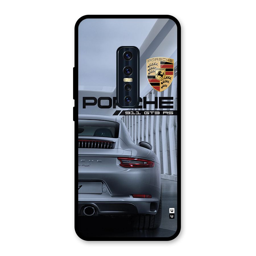 Classy Supercar Glass Back Case for Vivo V17 Pro