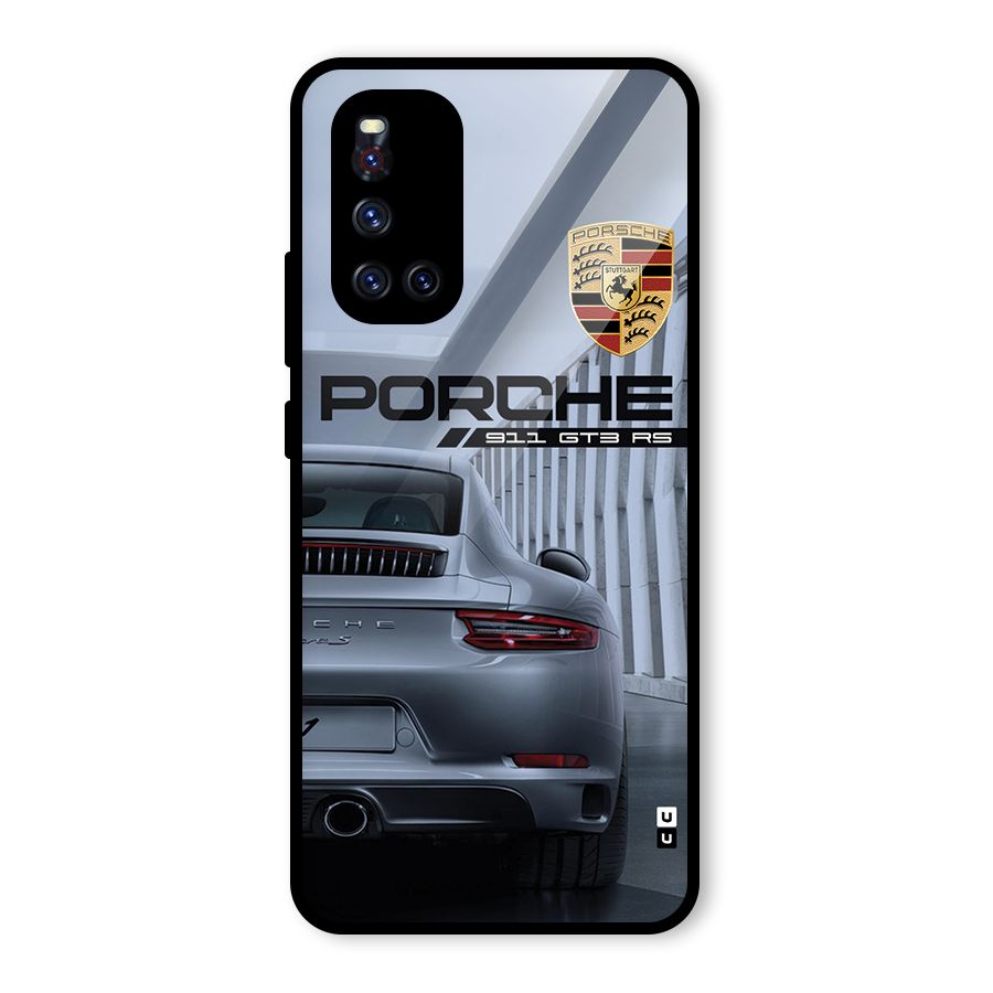 Classy Supercar Glass Back Case for Vivo V19