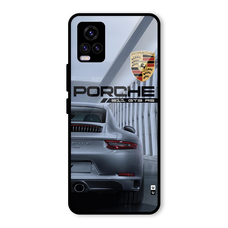 Classy Supercar Glass Back Case for Vivo V20