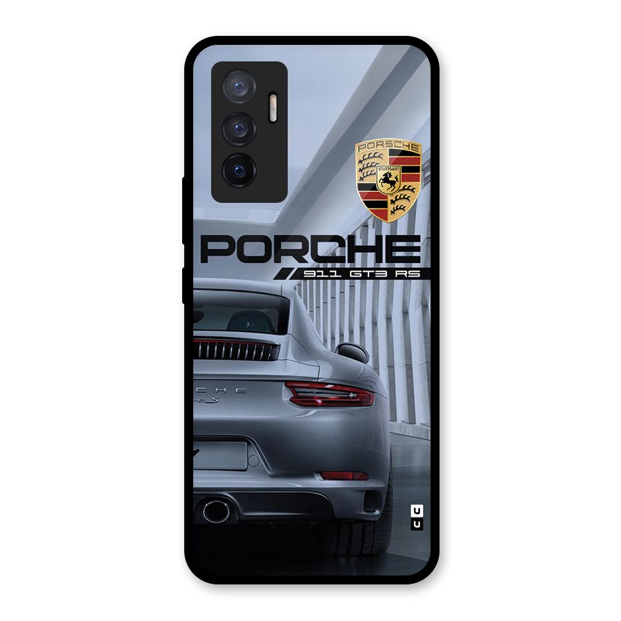 Classy Supercar Glass Back Case for Vivo V23e