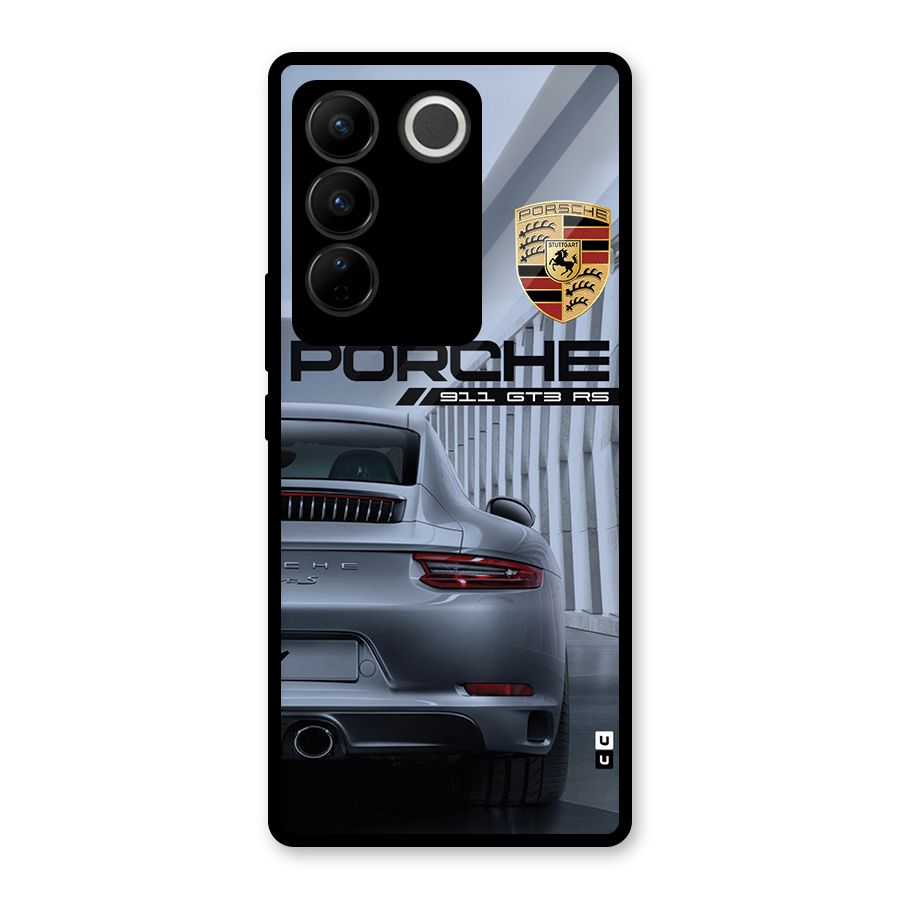 Classy Supercar Glass Back Case for Vivo V27