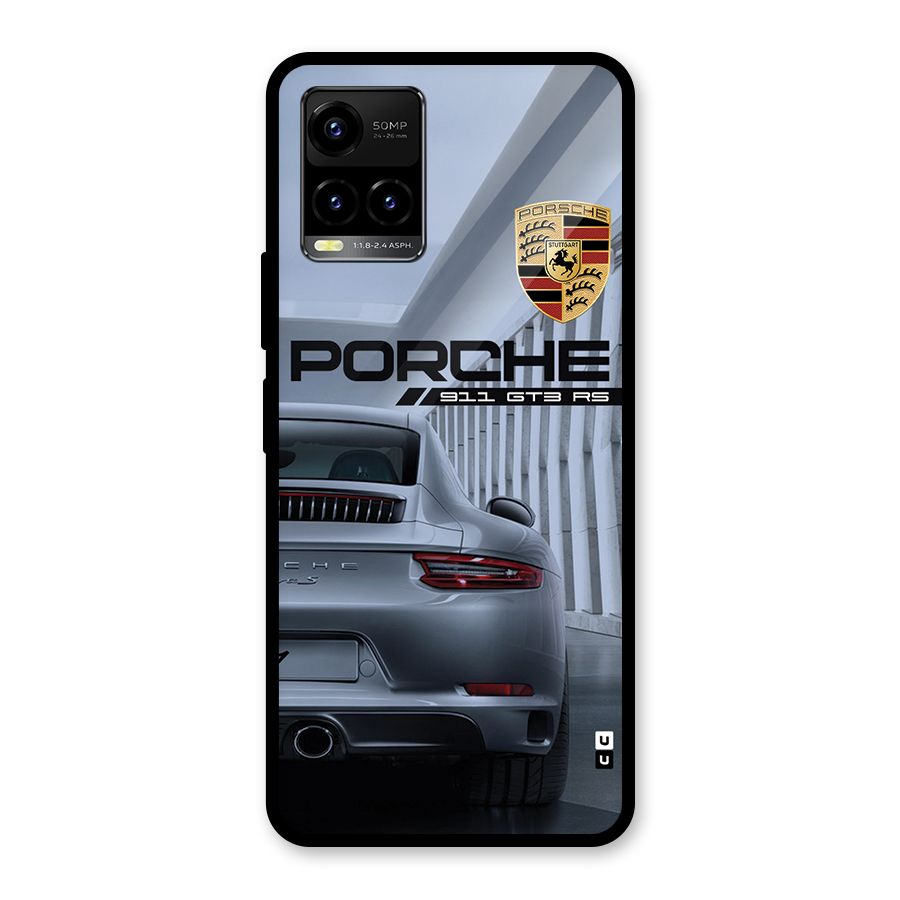 Classy Supercar Glass Back Case for Vivo Y33s