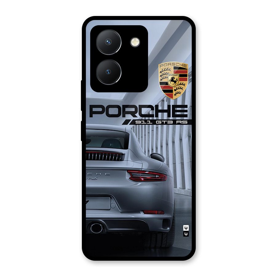 Classy Supercar Glass Back Case for Vivo Y36