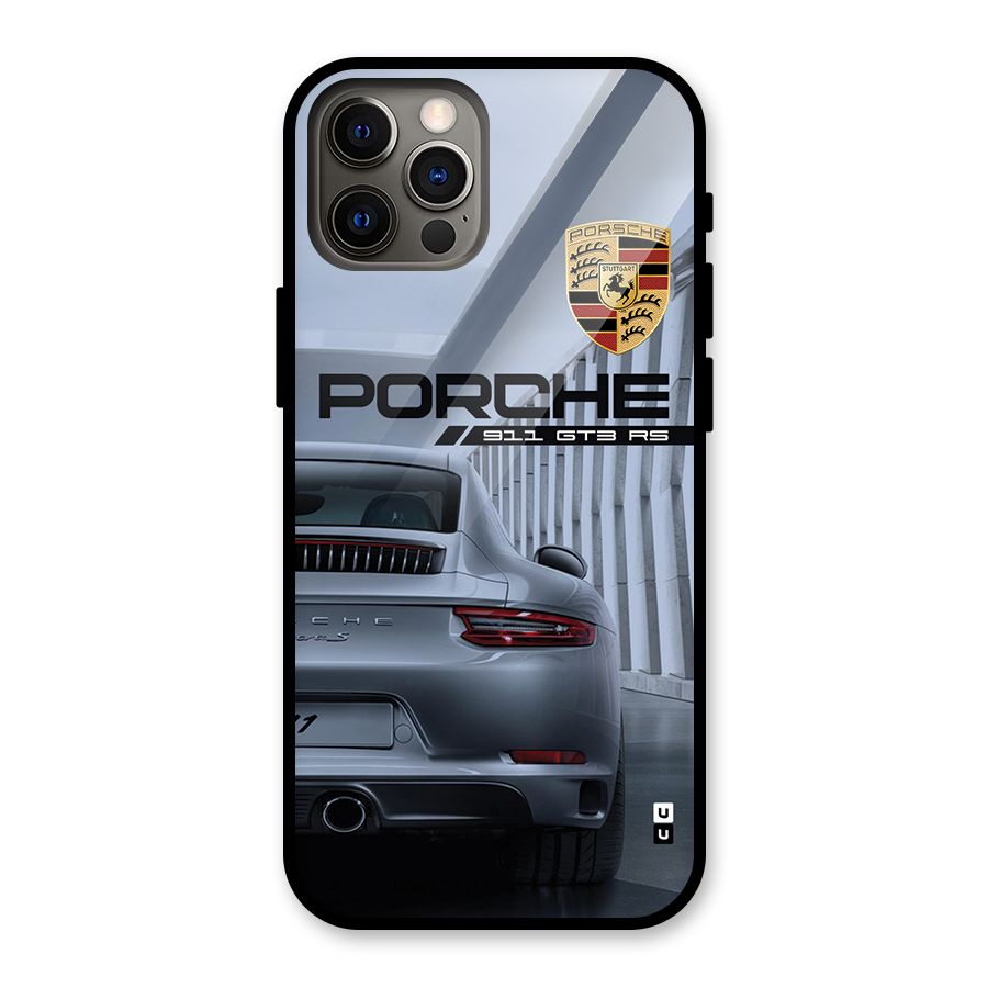 Classy Supercar Glass Back Case for iPhone 12 Pro