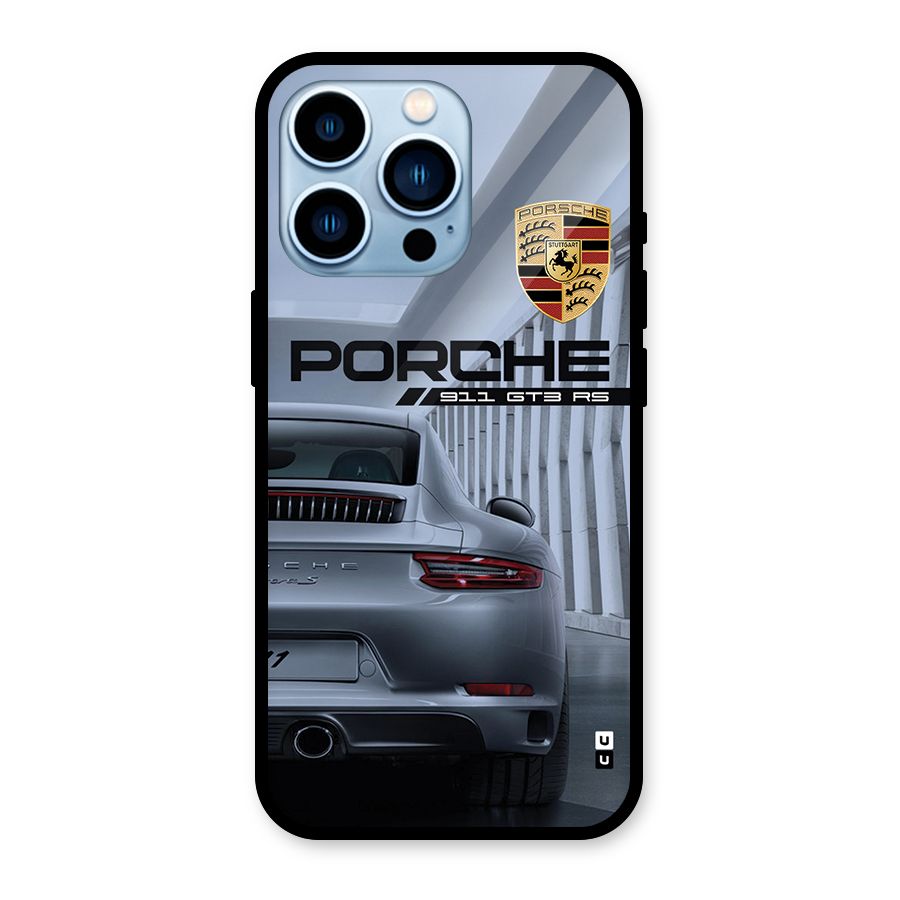 Classy Supercar Glass Back Case for iPhone 13 Pro