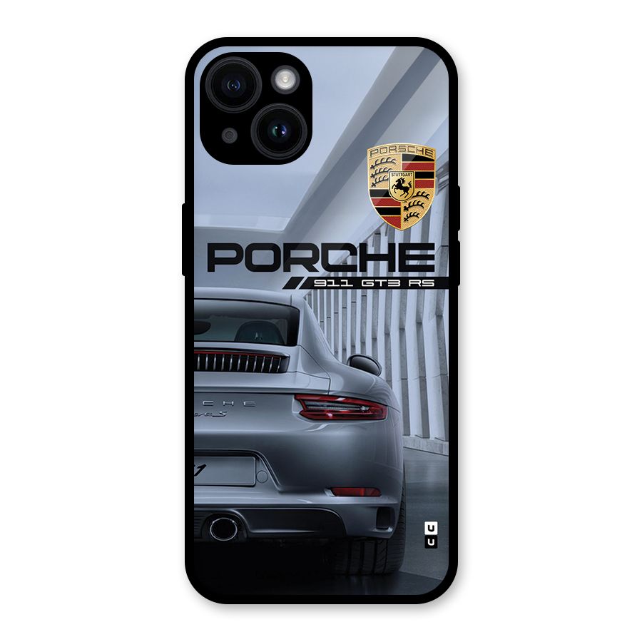 Classy Supercar Glass Back Case for iPhone 14