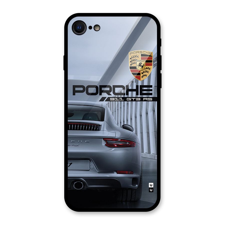 Classy Supercar Glass Back Case for iPhone 8