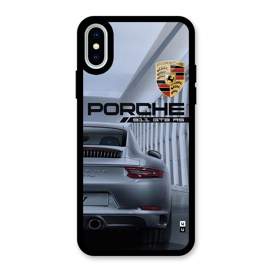 Classy Supercar Glass Back Case for iPhone XS