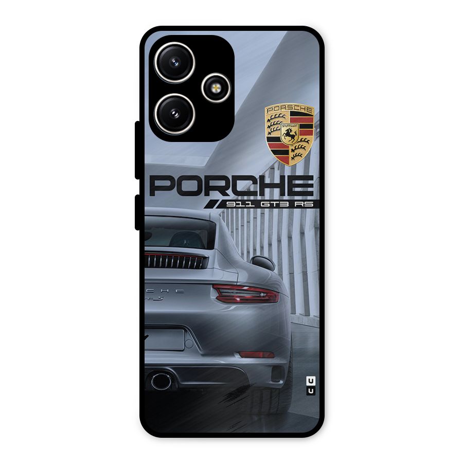 Classy Supercar Metal Back Case for Redmi 12 5G