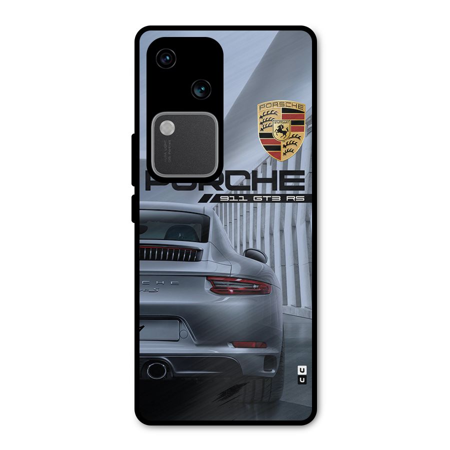 Classy Supercar Metal Back Case for Vivo V30 Pro