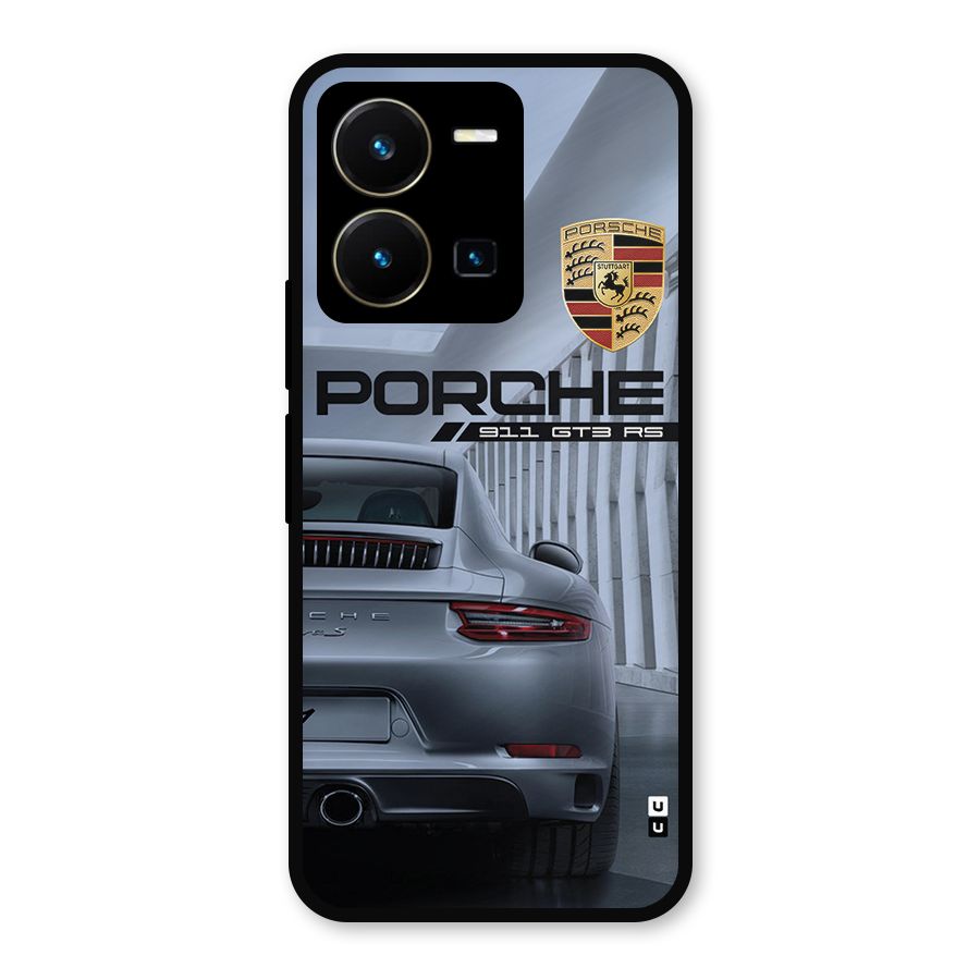 Classy Supercar Metal Back Case for Vivo Y35