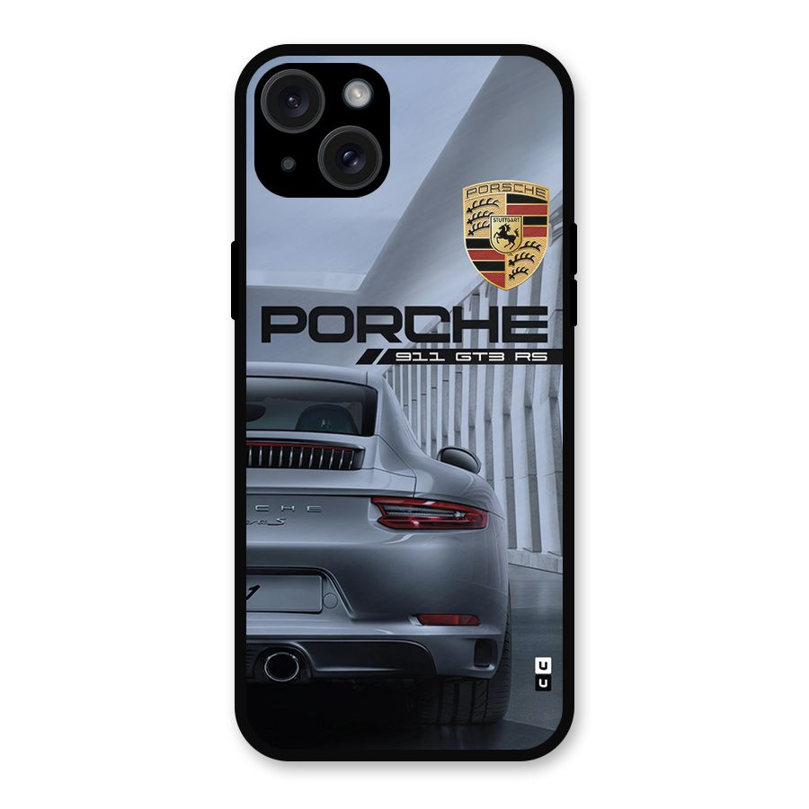 Classy Supercar Metal Back Case for iPhone 15 Plus