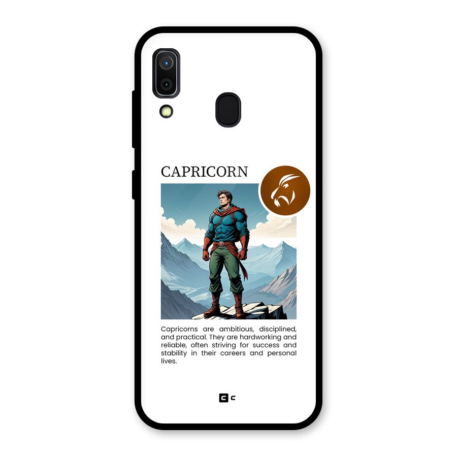 Clever Capricorn Glass Back Case for Galaxy A30