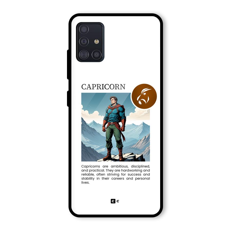 Clever Capricorn Glass Back Case for Galaxy A51