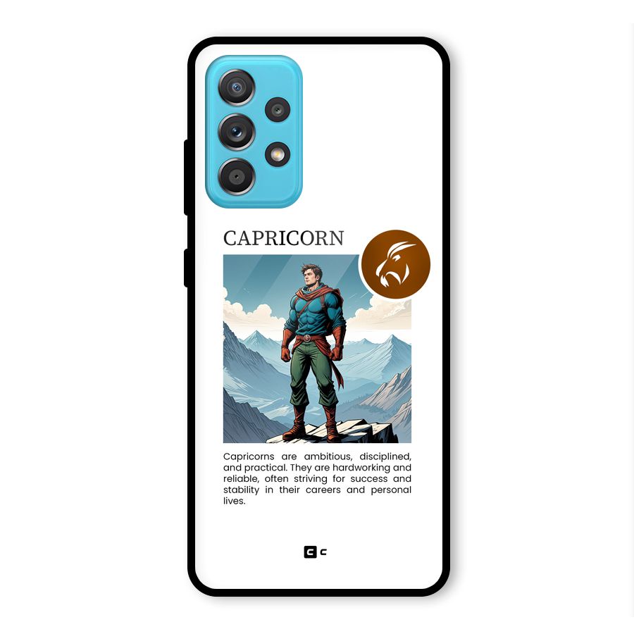 Clever Capricorn Glass Back Case for Galaxy A52