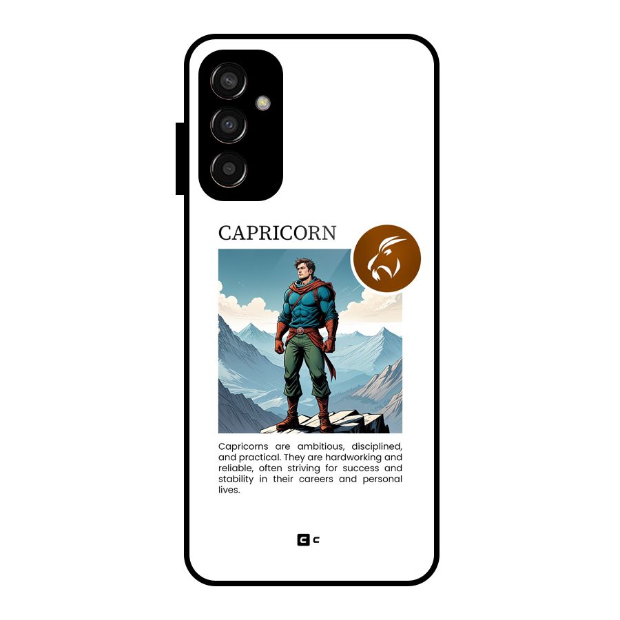 Clever Capricorn Glass Back Case for Galaxy F13