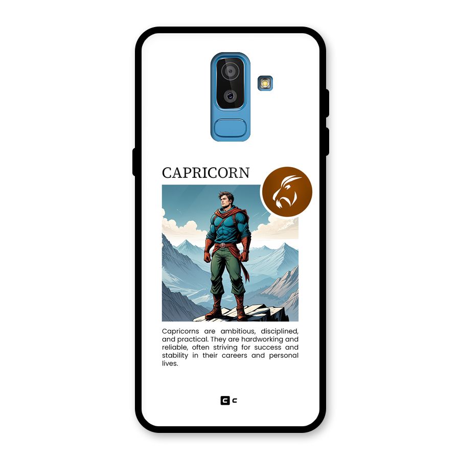 Clever Capricorn Glass Back Case for Galaxy J8