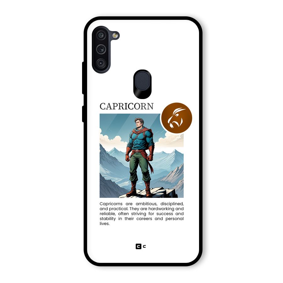 Clever Capricorn Glass Back Case for Galaxy M11