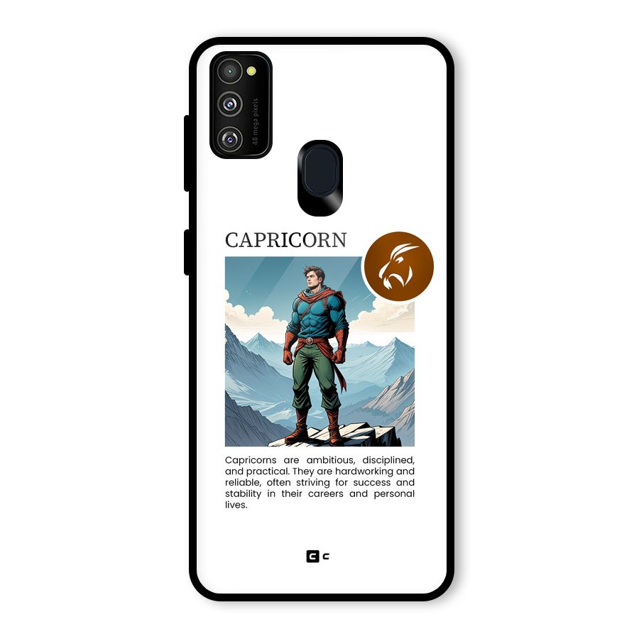 Clever Capricorn Glass Back Case for Galaxy M30s