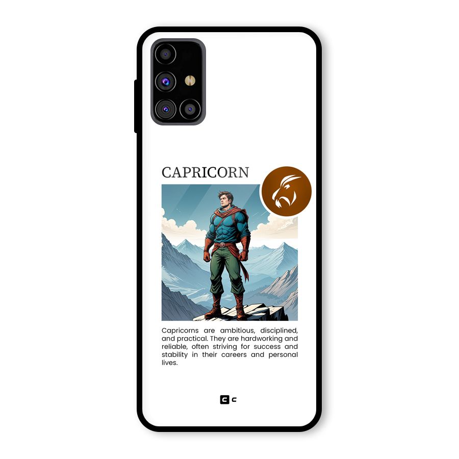 Clever Capricorn Glass Back Case for Galaxy M31s