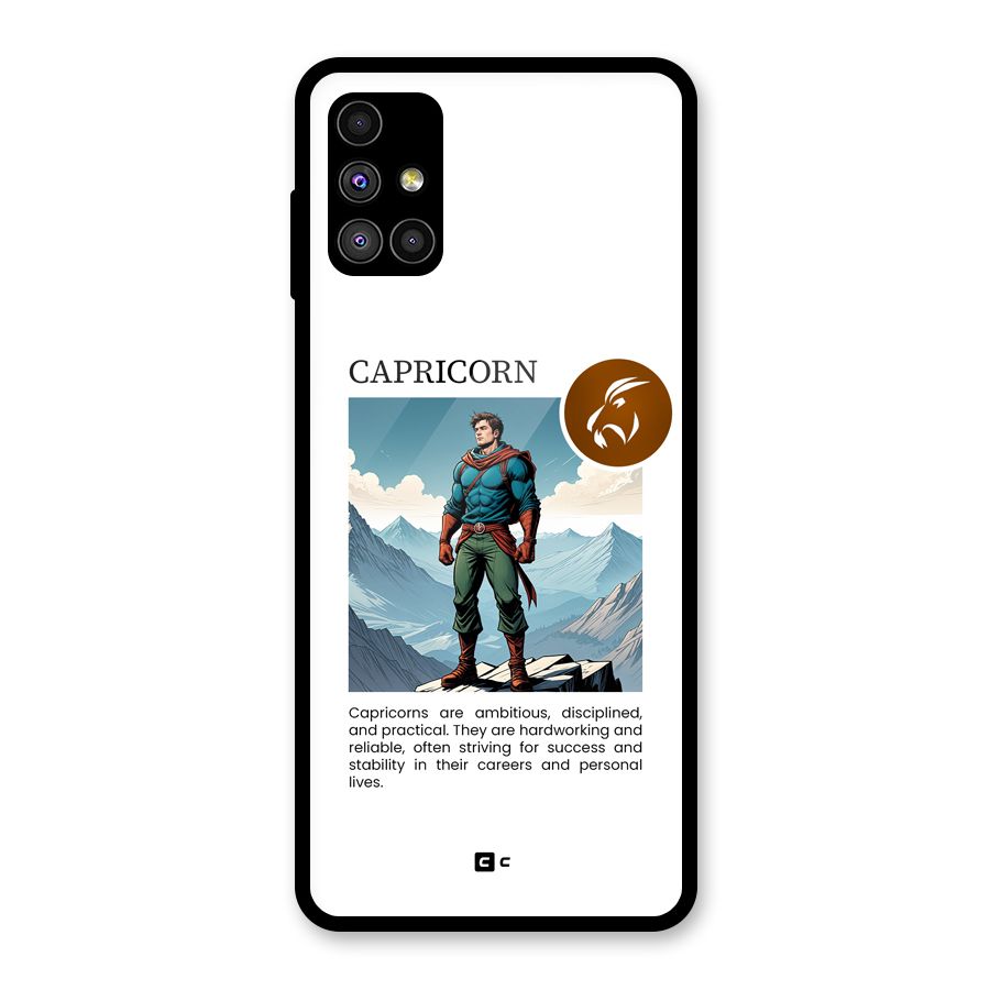 Clever Capricorn Glass Back Case for Galaxy M51