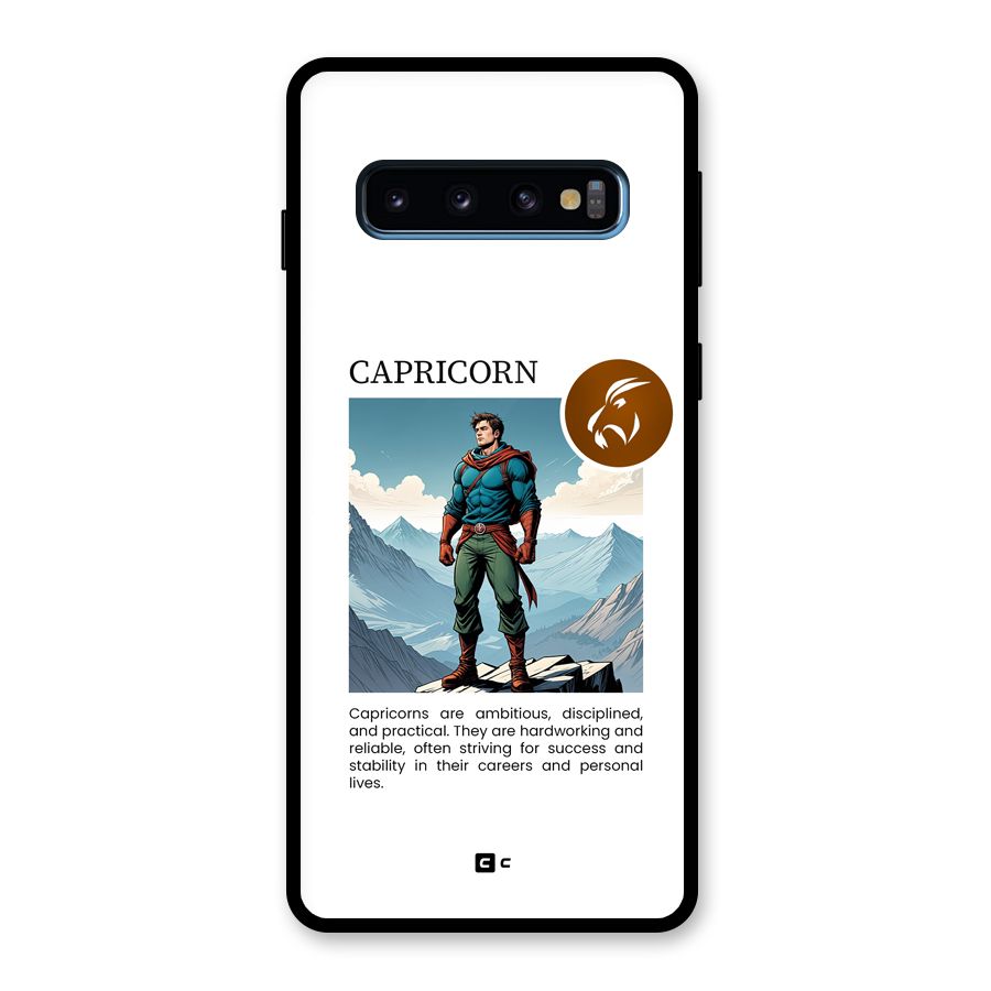Clever Capricorn Glass Back Case for Galaxy S10
