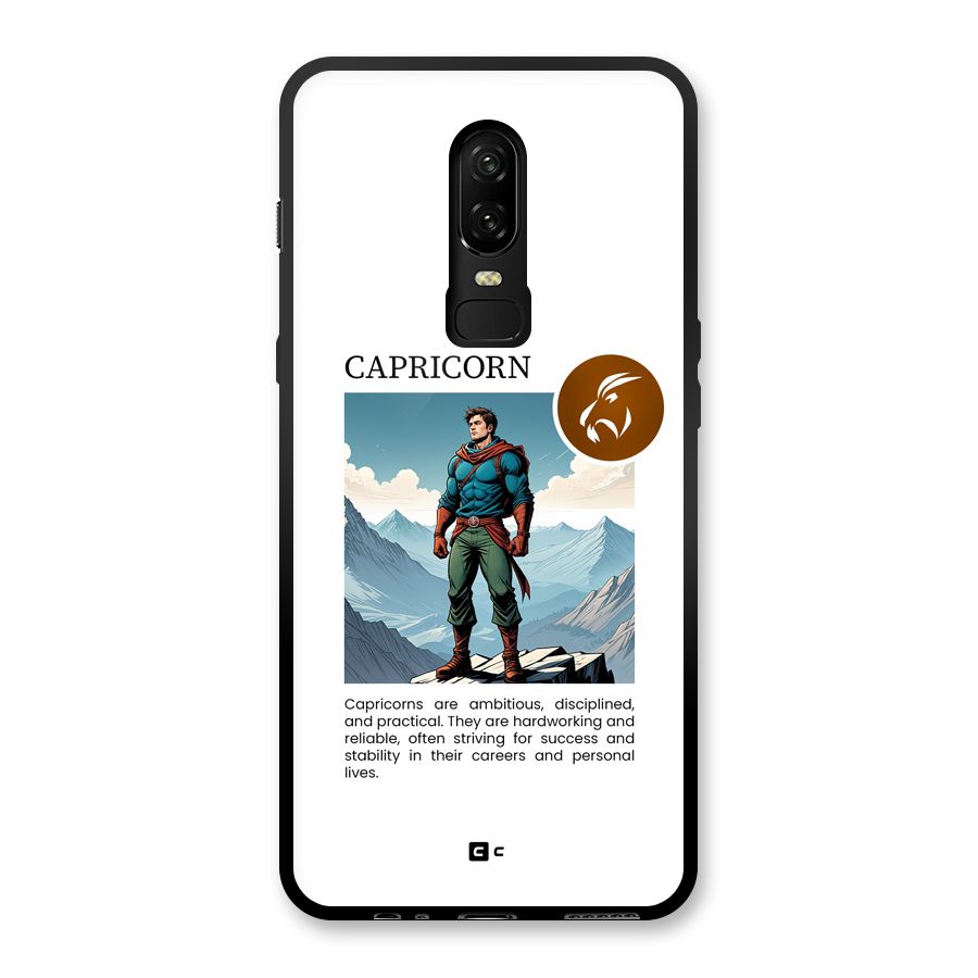 Clever Capricorn Glass Back Case for OnePlus 6
