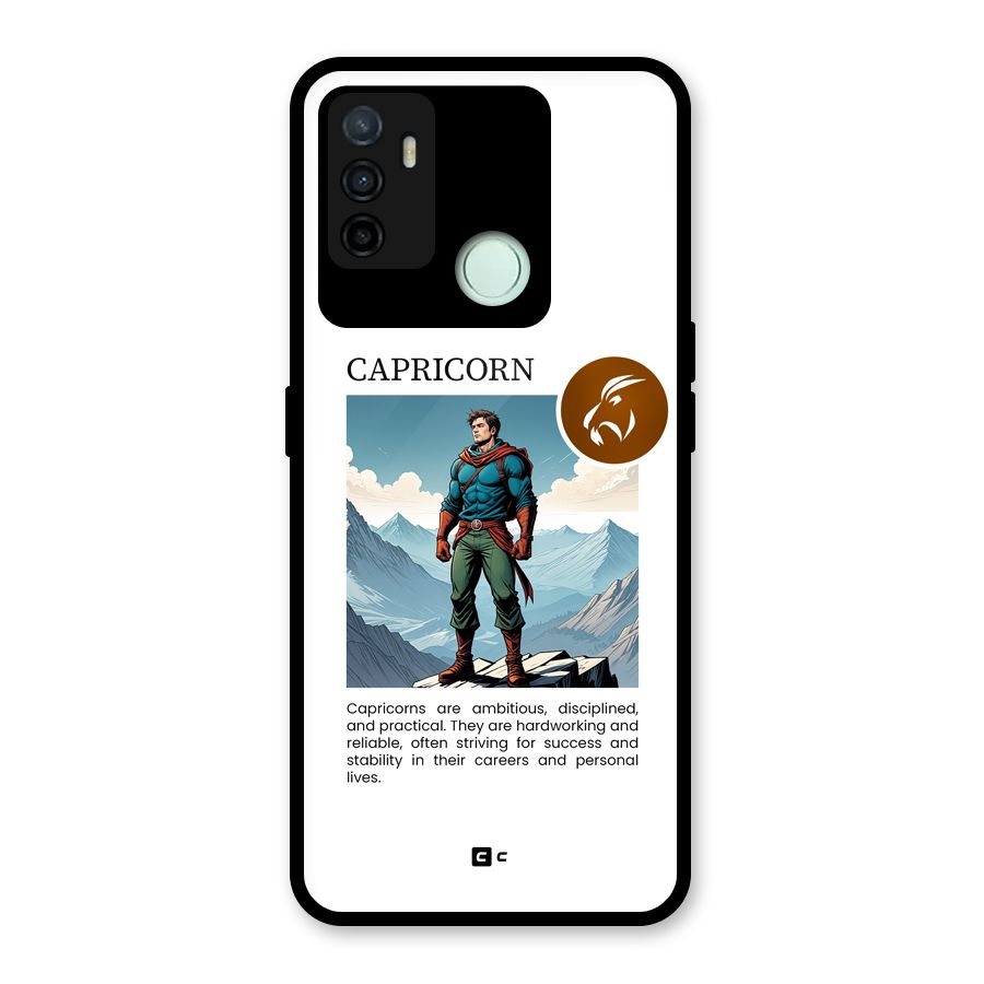 Clever Capricorn Glass Back Case for Oppo A53
