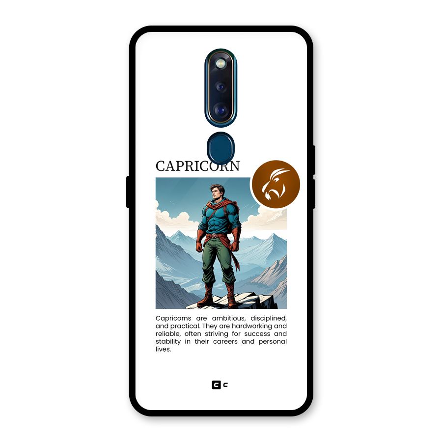 Clever Capricorn Glass Back Case for Oppo F11 Pro